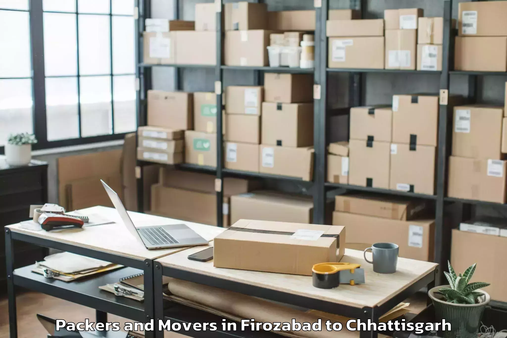 Book Your Firozabad to Kunkuri Packers And Movers Today